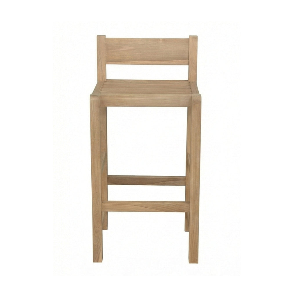 Andre Armless Teak Outdoor Bar Stool