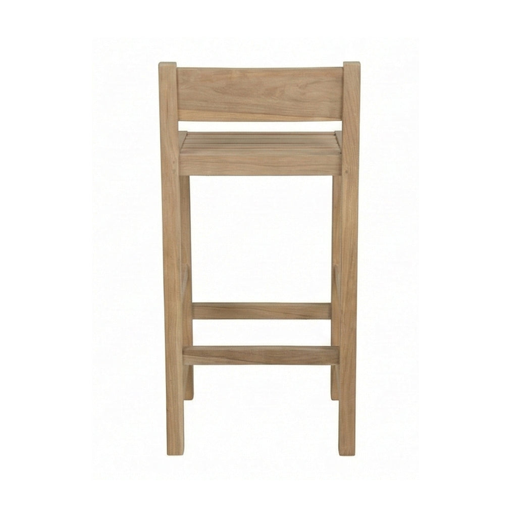 Andre Armless Teak Outdoor Bar Stool