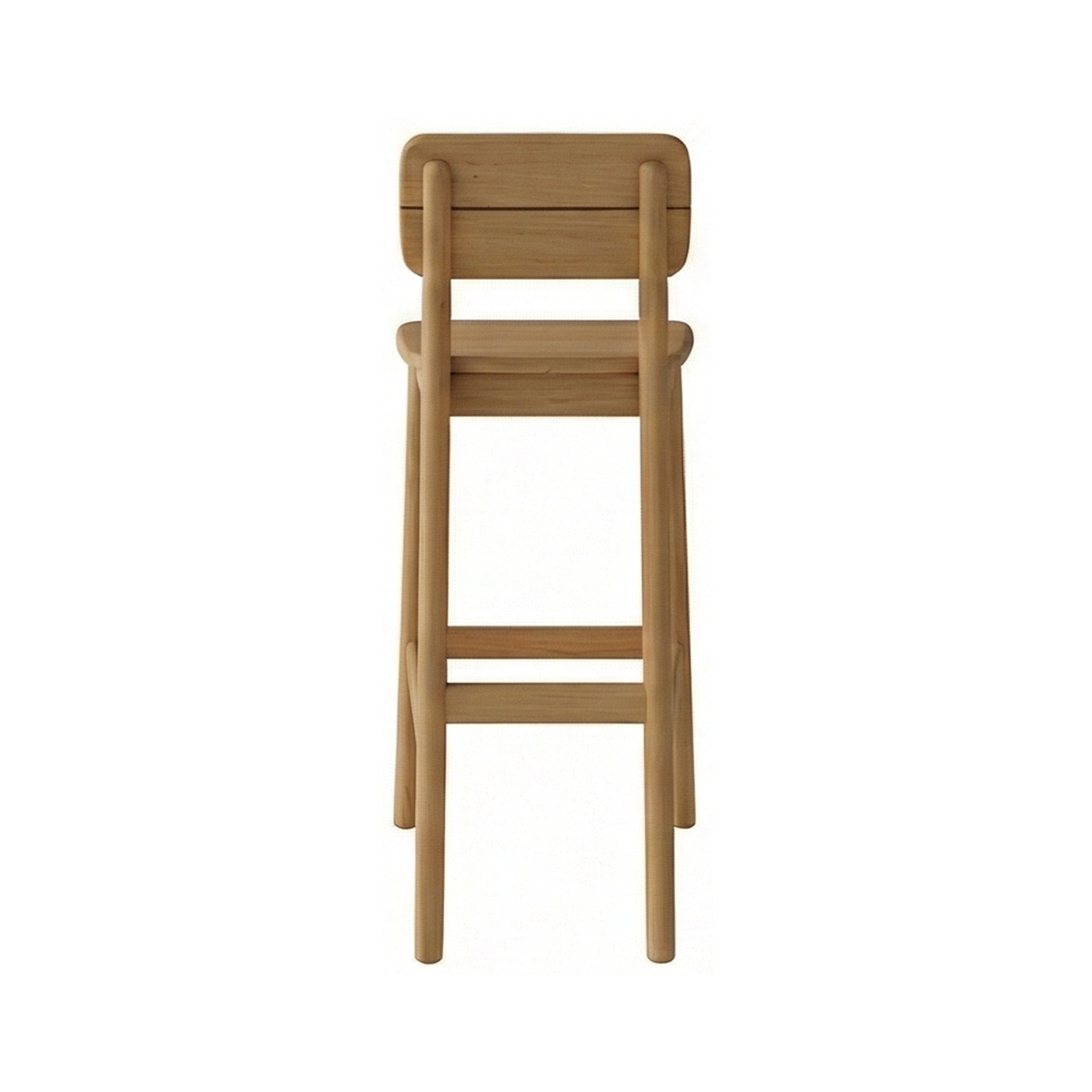 Bastien Armless Teak Outdoor Bar Stool