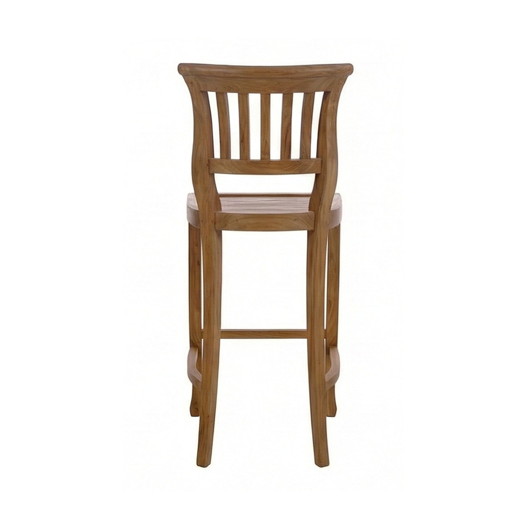 Benoit Armless Teak Outdoor Bar Stool