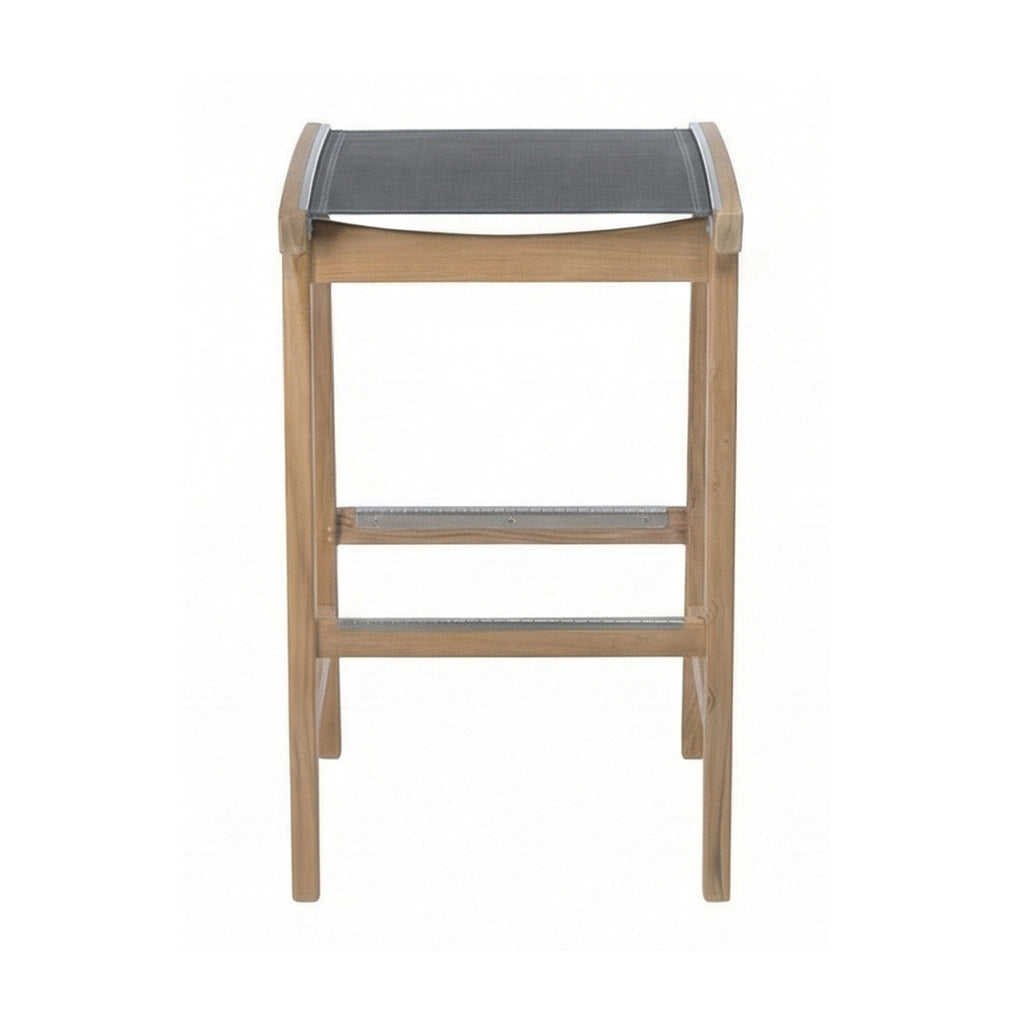 Clement Backless Teak Outdoor Bar Stool