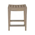 Dominique Backless Teak Outdoor Bar Stool