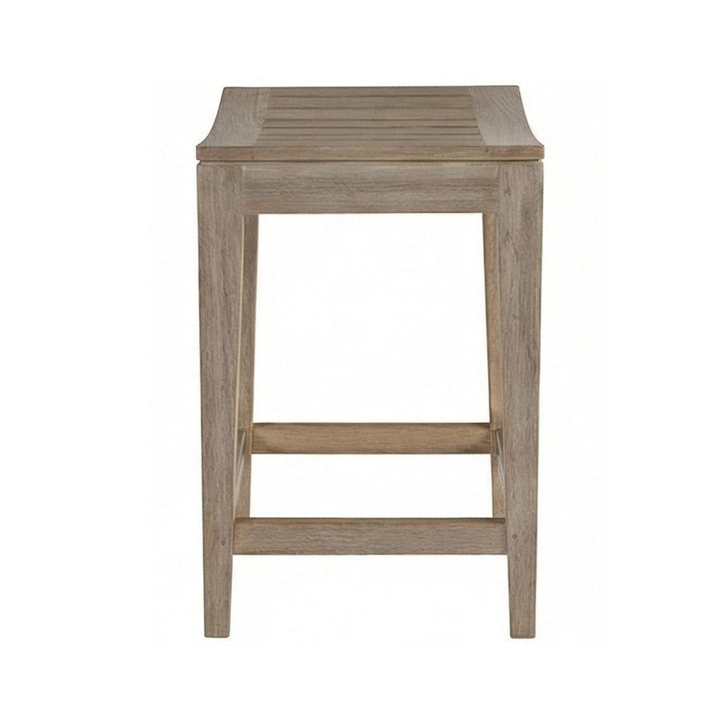 Dominique Backless Teak Outdoor Bar Stool