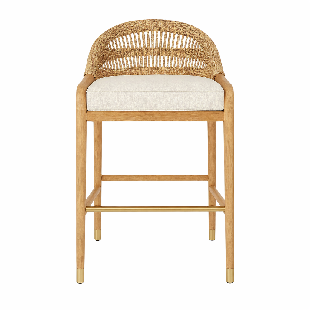 Fara Rope-Backed & Upholstered Bar & Counter Stool
