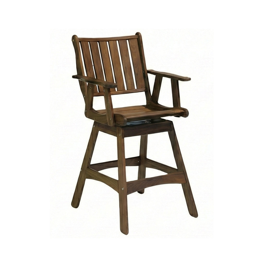 Gilles Teak Outdoor Bar Stool