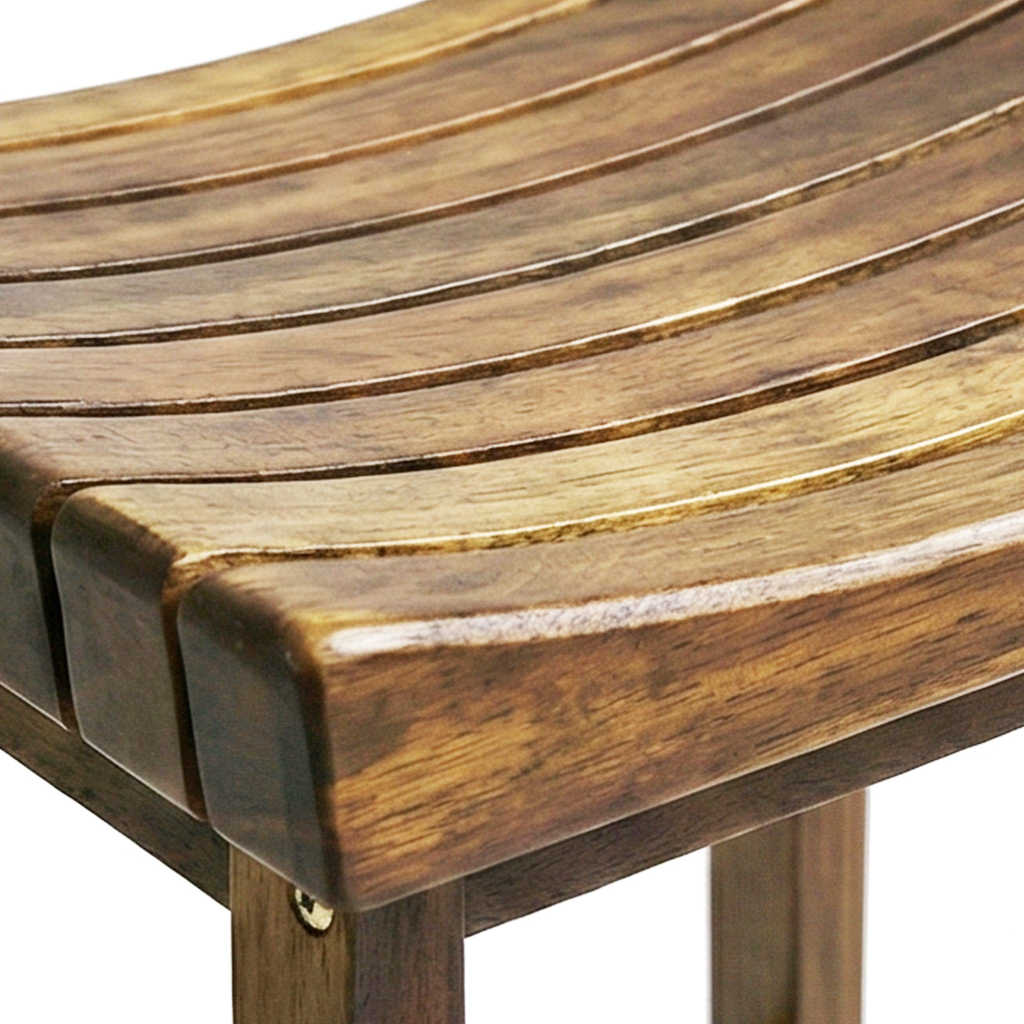 Gregoire Backless Teak Outdoor Bar Stool