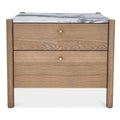 Luca White Oak 2 Drawer Nightstand