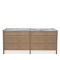 Luca White Oak 6 Drawer Dresser