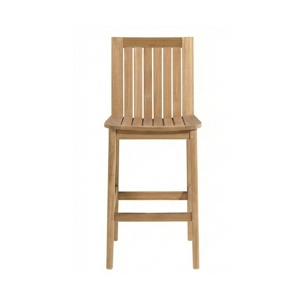 Jocelyn Armless Teak Outdoor Bar Stool
