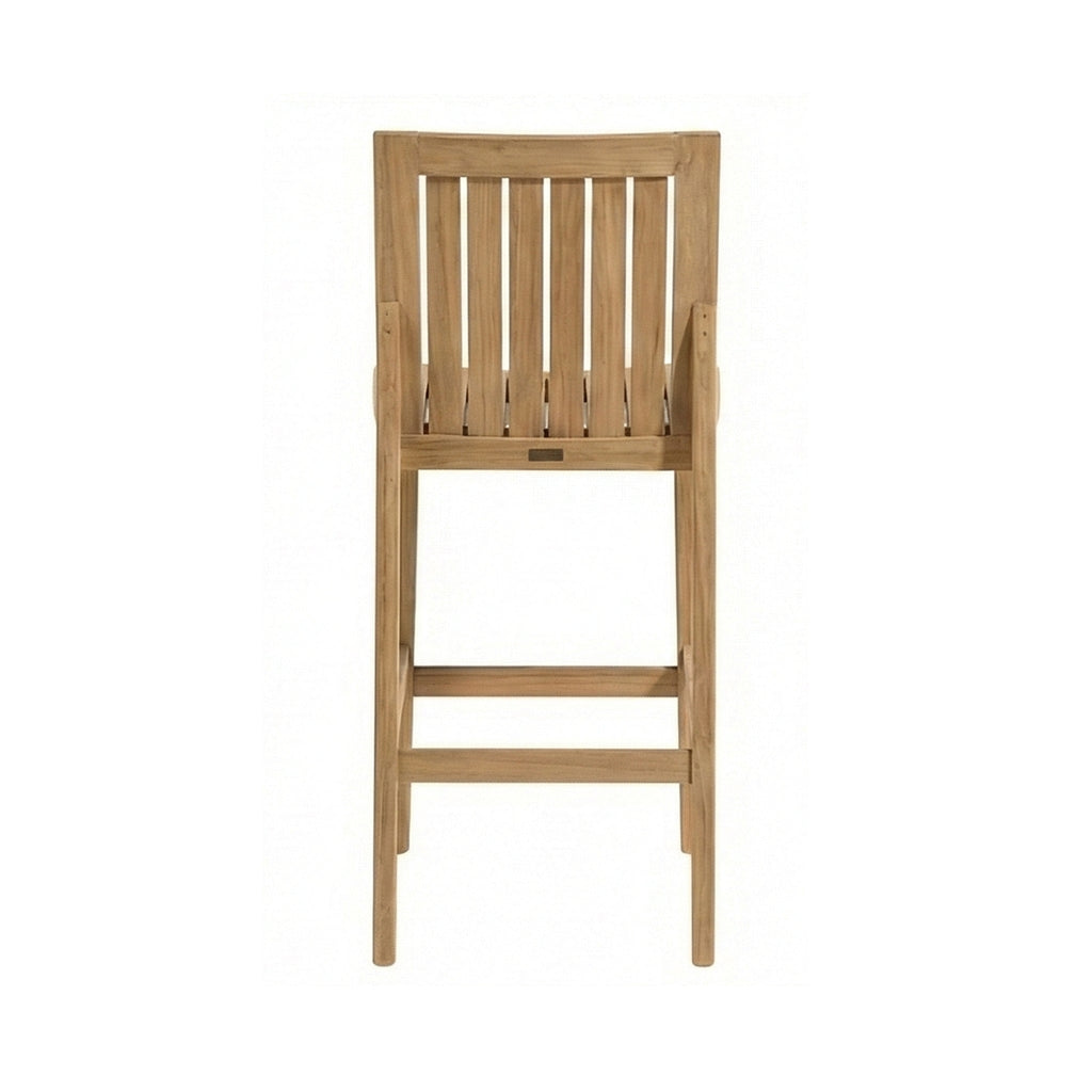 Jocelyn Armless Teak Outdoor Bar Stool