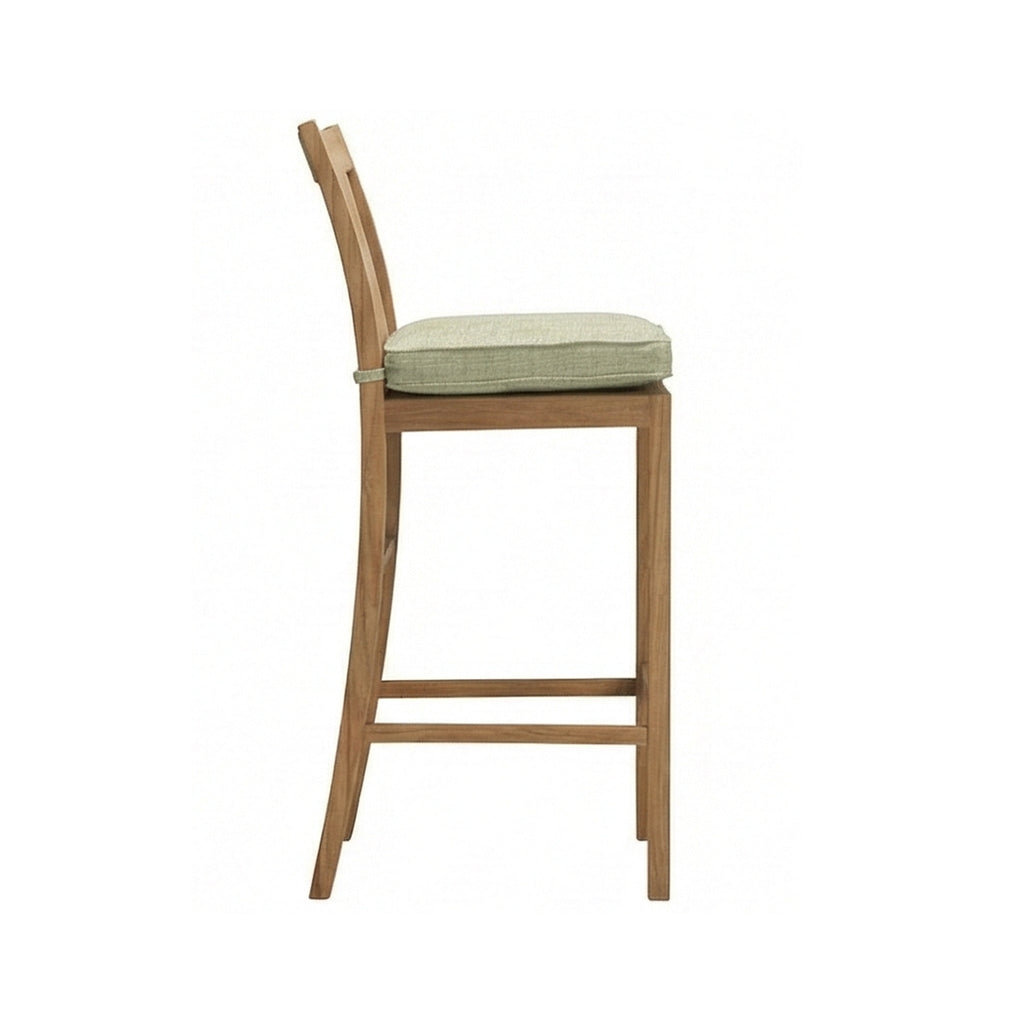 Leopold Armless Teak Outdoor Bar Stool