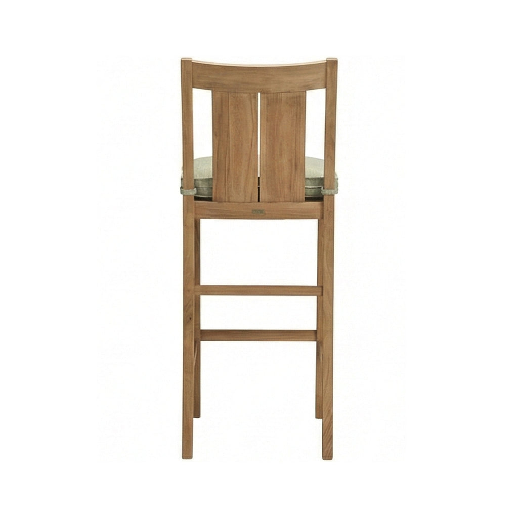 Leopold Armless Teak Outdoor Bar Stool