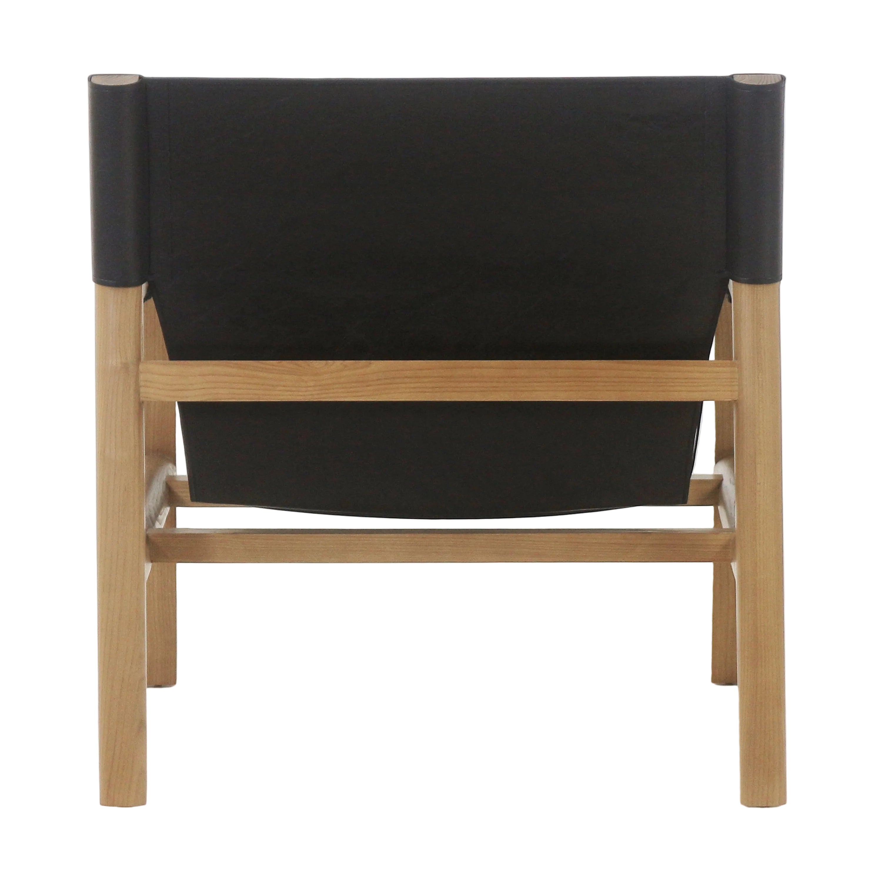 Toronto Leather & Teak Lounge Chair Teak