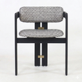 Pamplona Teak Dining Chair with Herringbone