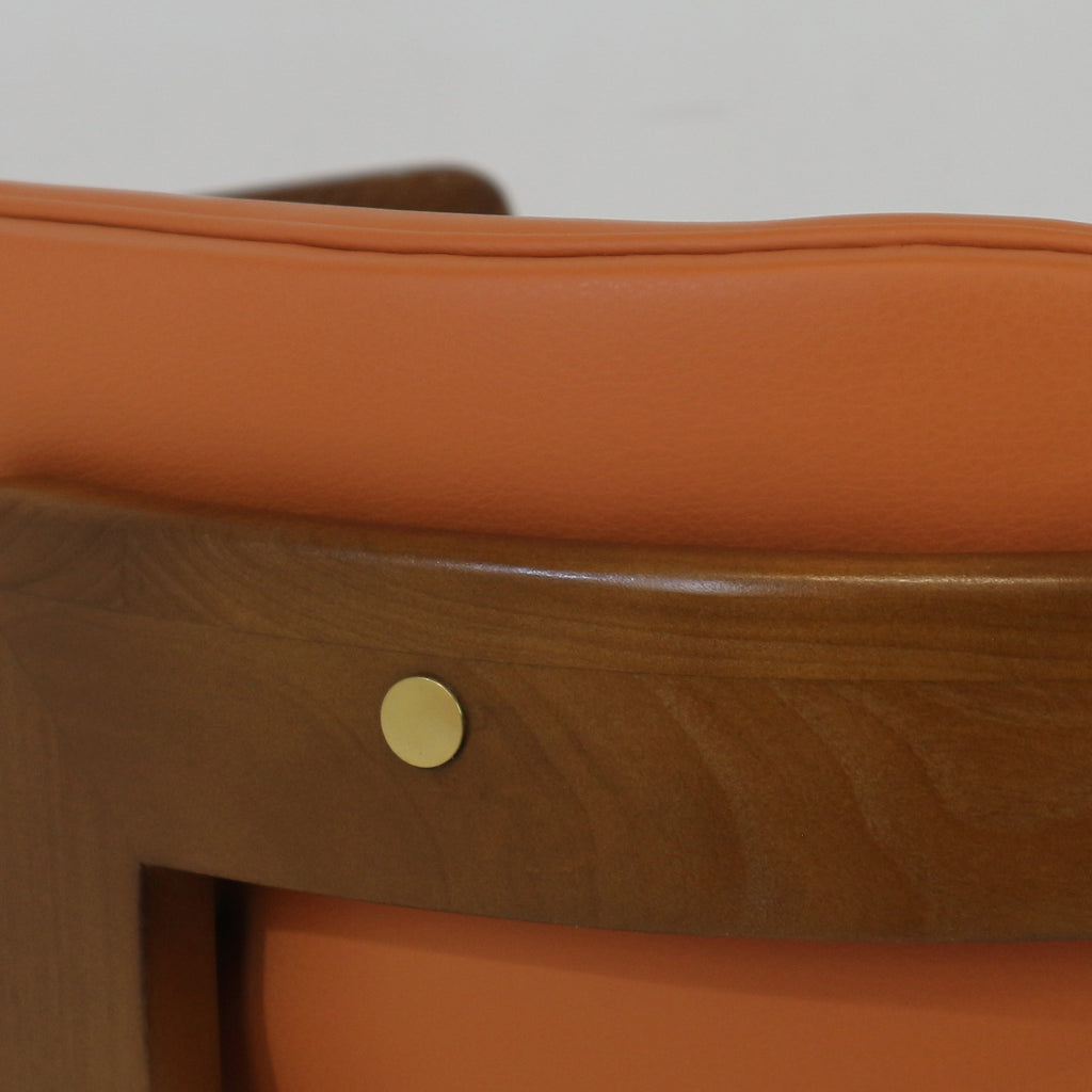 Pamplona Walnut Dining Chair with Rubio Monocoat Finish and Gruppo Mastrotto Leather