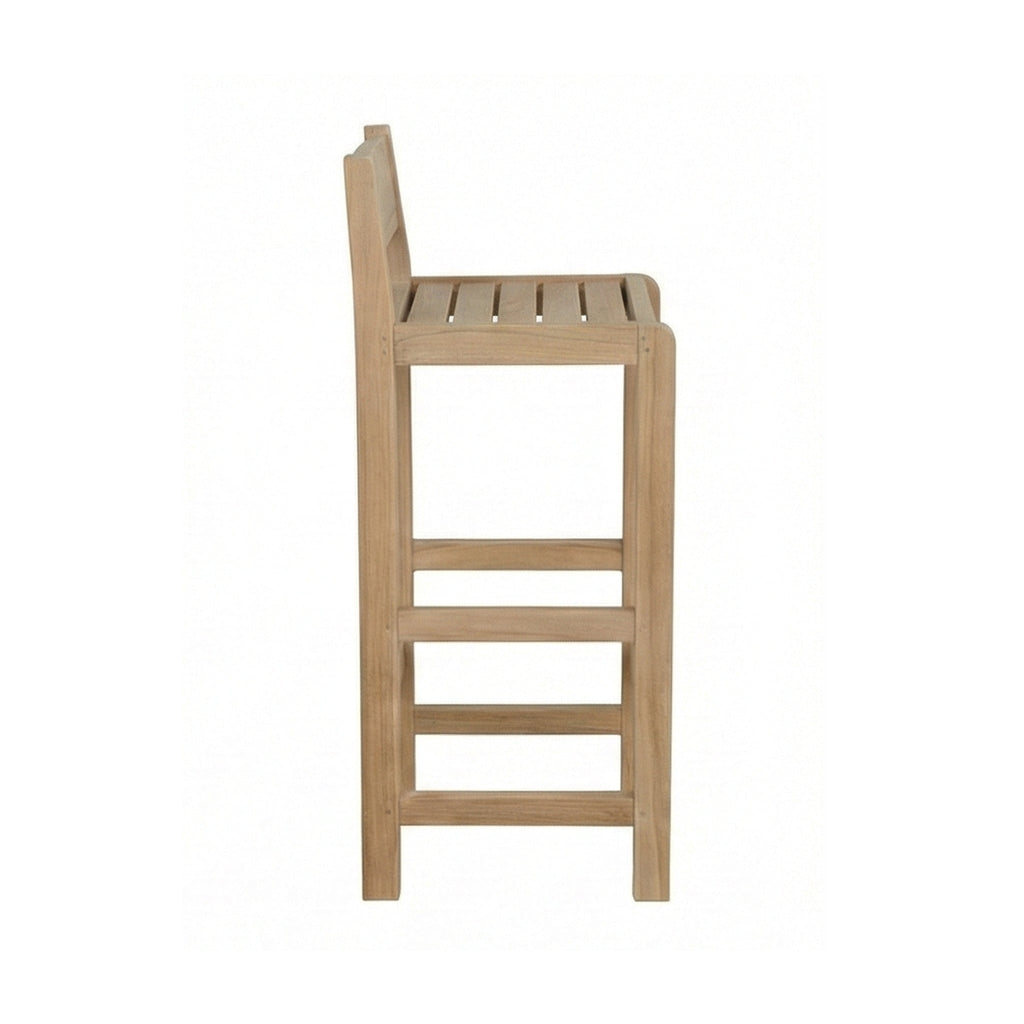 Andre Armless Teak Outdoor Bar Stool