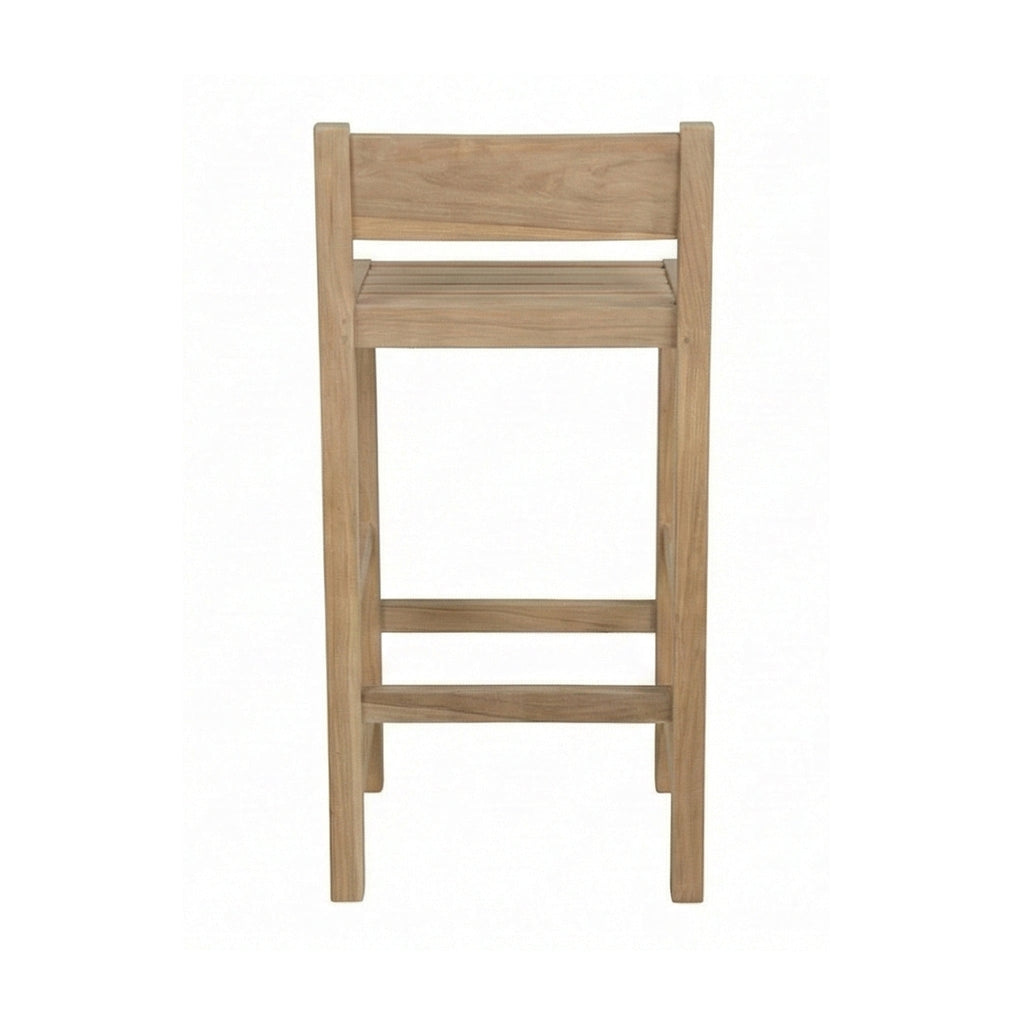 Andre Armless Teak Outdoor Bar Stool