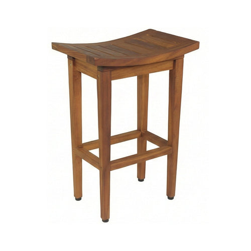 Armand Backless Teak Outdoor Bar Stool
