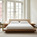 Ash Wood Kenzo Modern Japandi Platform Bed EU Super King