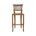 Benoit Armless Teak Outdoor Bar Stool