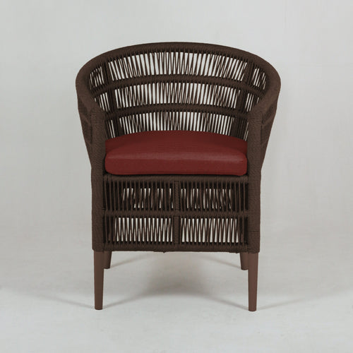 Brown Flora Patio Chair with COM Fabric