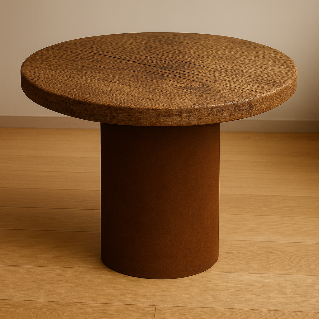 Camsoir Corten Steel & Oak Side Table