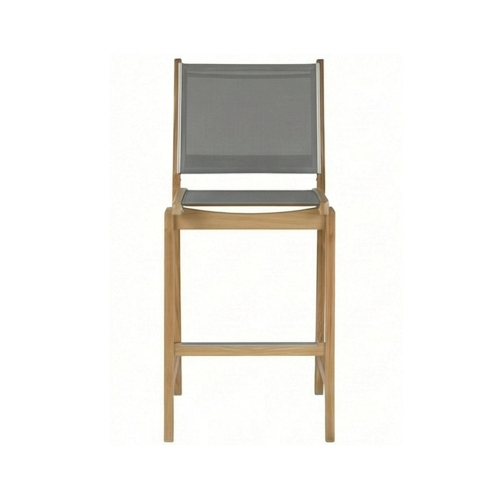 Clement Armless Teak Outdoor Bar Stool