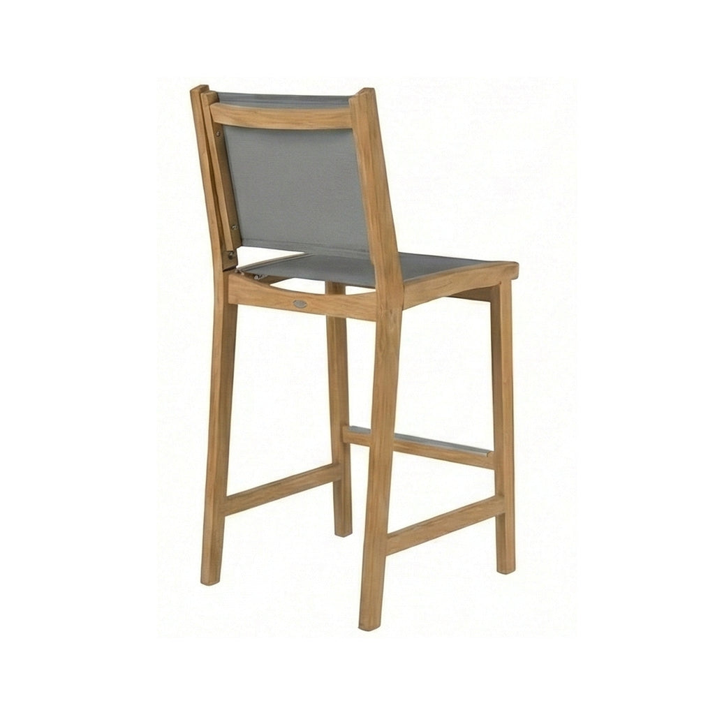 Clement Armless Teak Outdoor Bar Stool