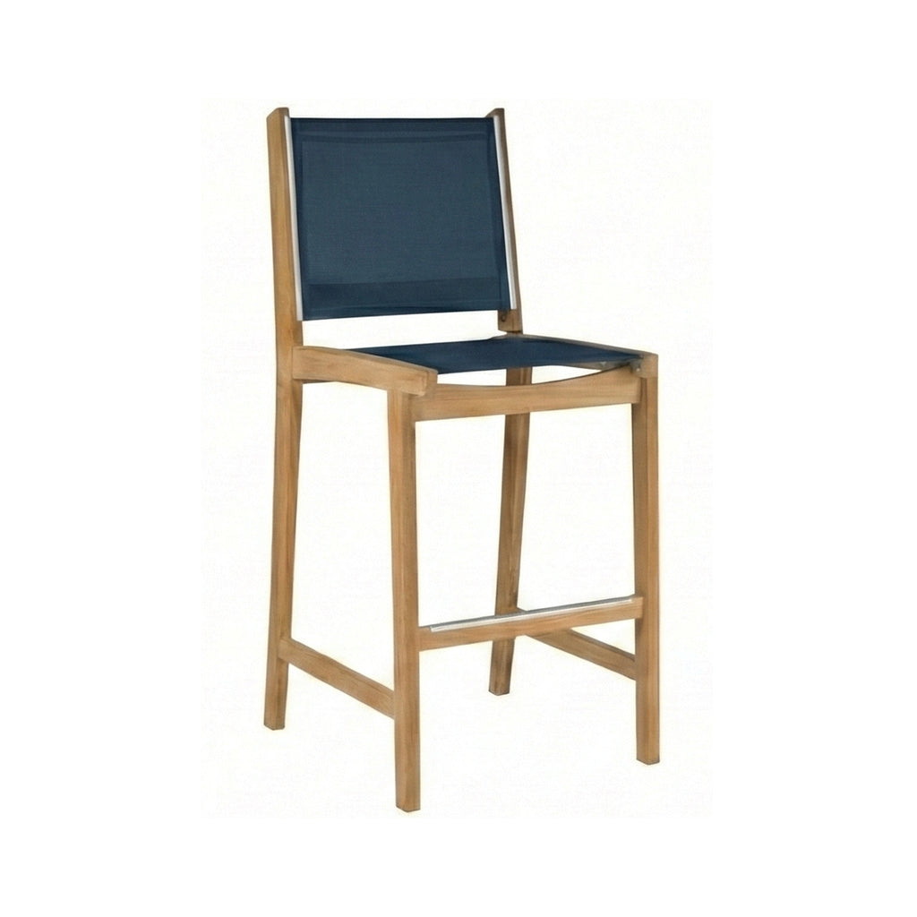 Clement Armless Teak Outdoor Bar Stool