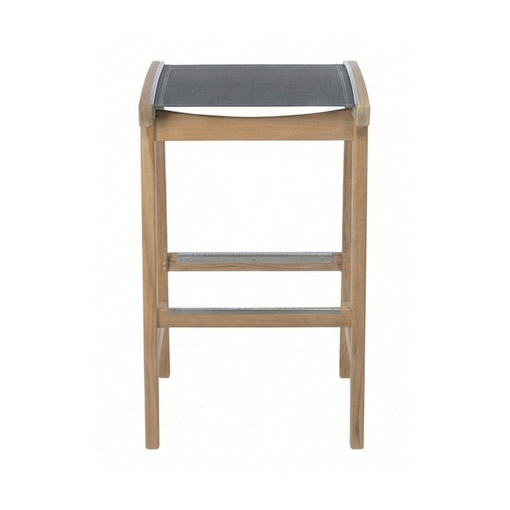 Clement Backless Teak Outdoor Bar Stool