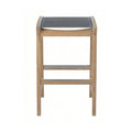 Clement Backless Teak Outdoor Bar Stool