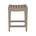 Dominique Backless Teak Outdoor Bar Stool