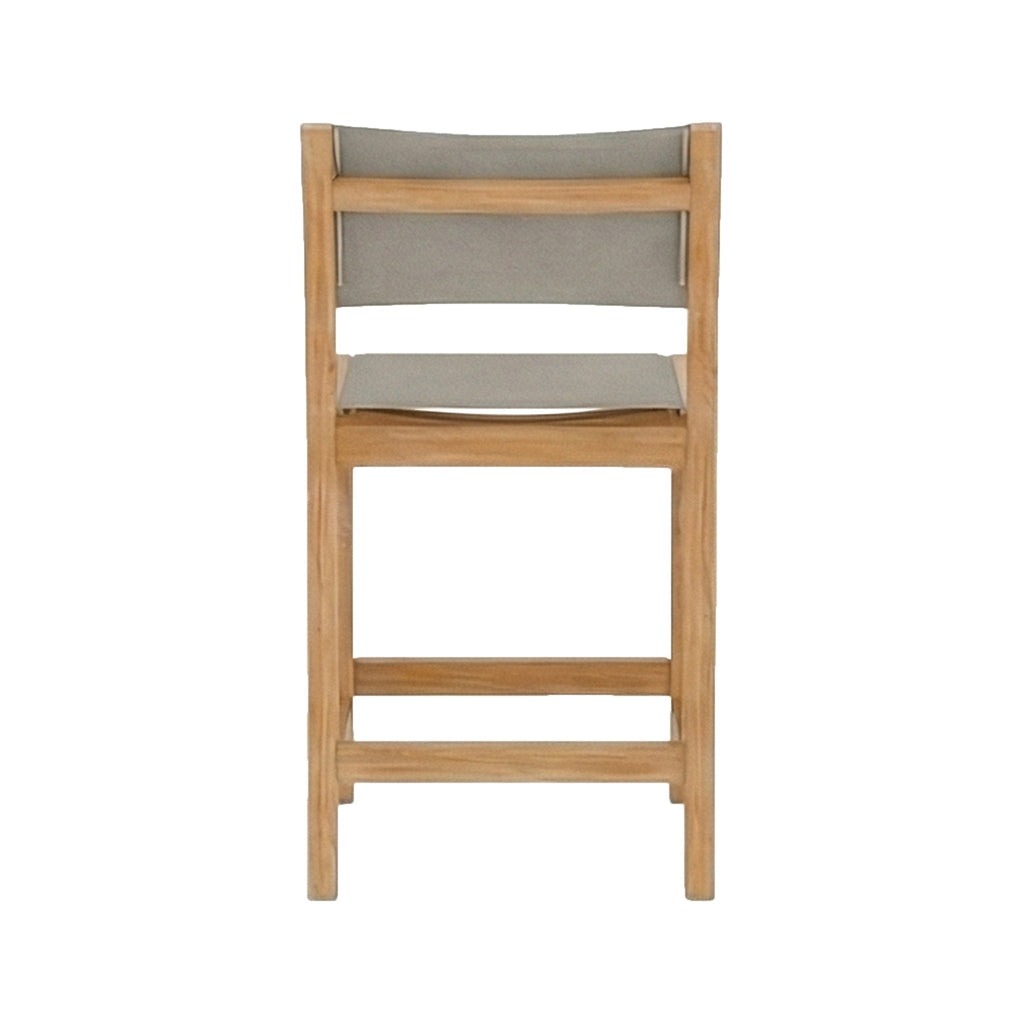 Frederic Armless Teak Outdoor Bar Stool