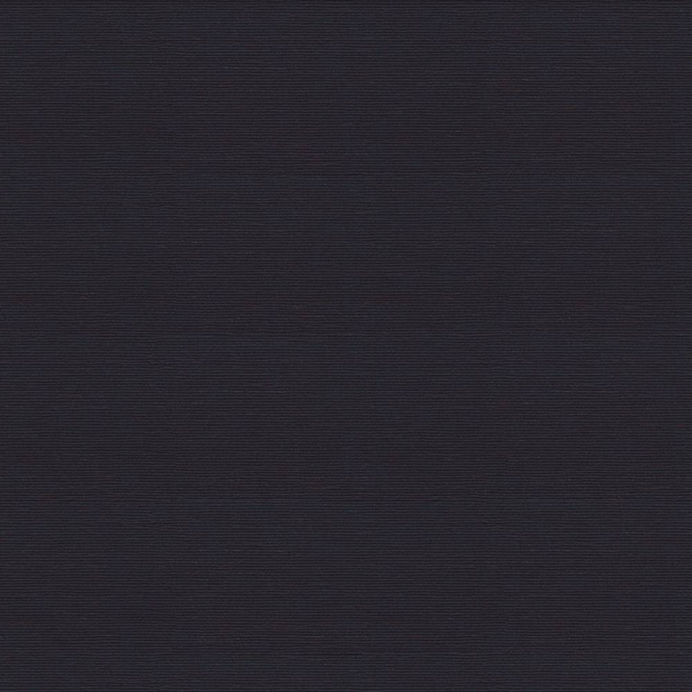 Close-up of dark neutral upholstery fabric with subtle horizontal ribbed texture, 100% polyester, shown for indoor sofa use.