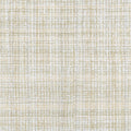 Close-up of a neutral beige and light gray woven upholstery fabric swatch showing a subtle crosshatched texture; 100% polyester suitable for contemporary sofa upholstery.