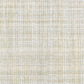 Close-up of a neutral beige and light gray woven upholstery fabric swatch showing a subtle crosshatched texture; 100% polyester suitable for contemporary sofa upholstery.