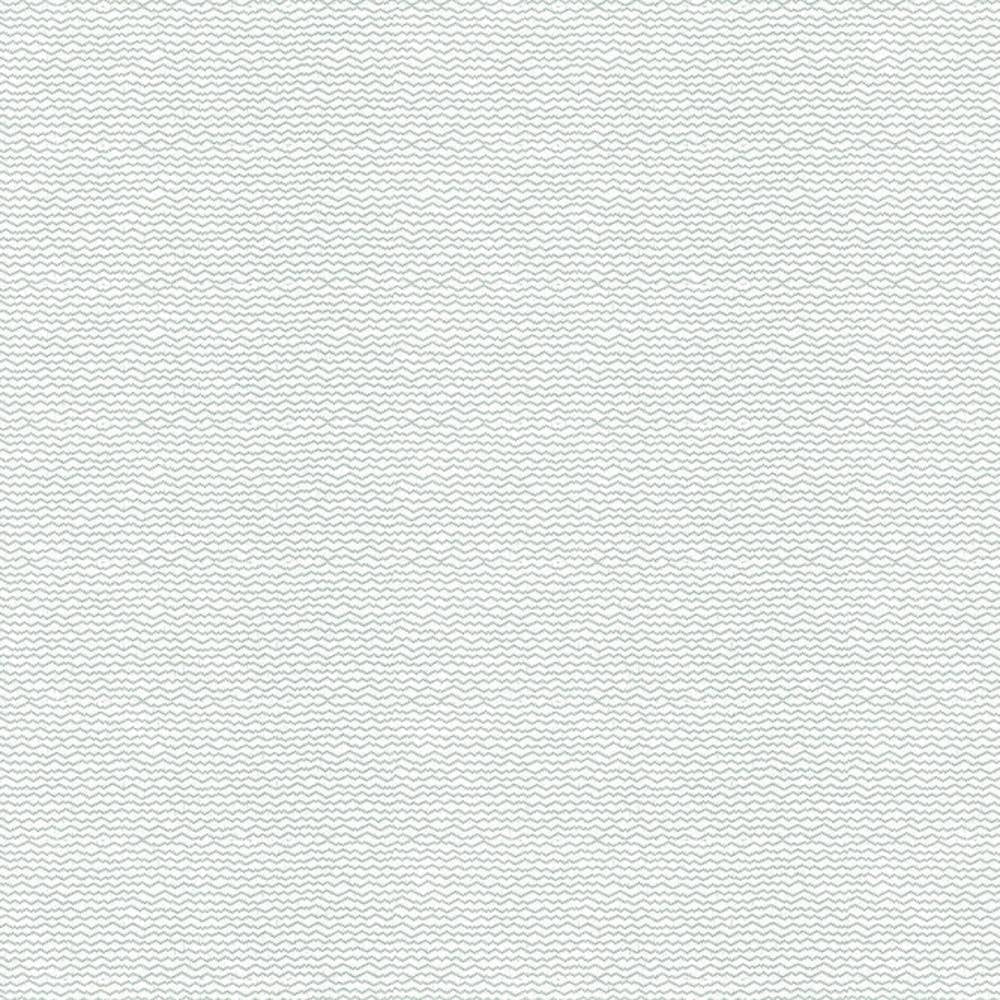 Close-up of neutral white upholstery fabric with a subtle light-gray repeating micro-wave pattern; 27% cotton and 73% polyester blend, shown as a flat swatch suitable for sofas and indoor upholstery.