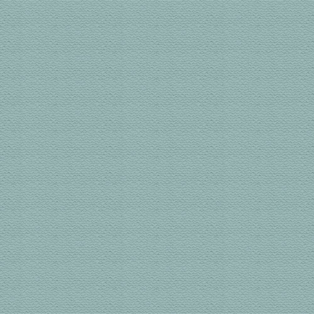 Close-up of light aqua textured upholstery fabric showing a subtle wavy woven pattern; 27% cotton and 73% polyester, ideal for indoor sofa upholstery.