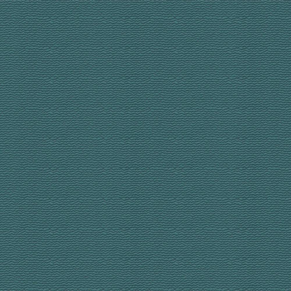 Close-up of teal cotton-polyester upholstery fabric showing a fine wavy textured weave; 27% cotton, 73% polyester, 3.25 x 1.5 inch pattern repeat, suitable for sofas.