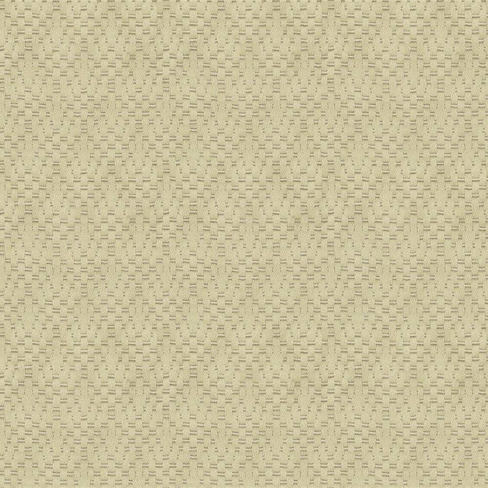 Close-up of neutral beige contemporary upholstery fabric for sofas showing a small geometric woven texture; 30% cotton and 70% polyester construction with a subtle check-like pattern.