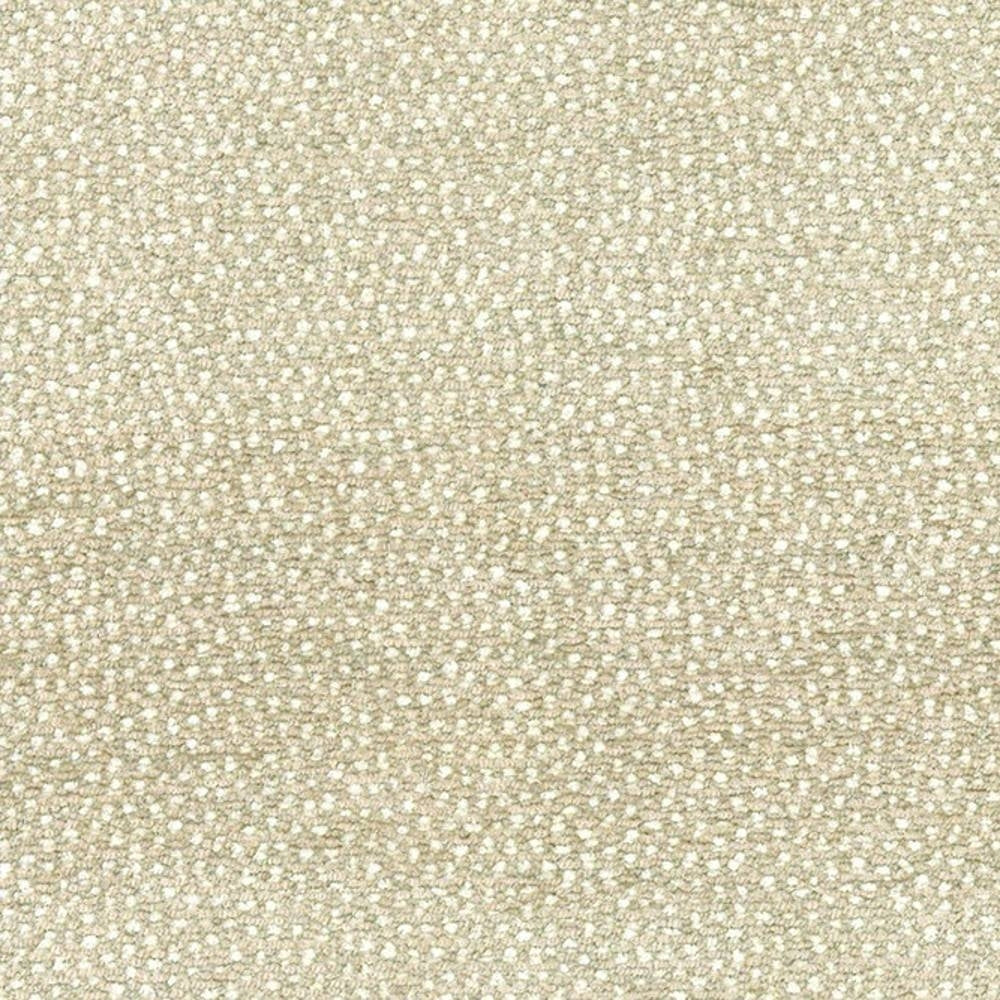 Close-up of beige woven upholstery fabric showing a soft, pebbled texture; 30% polyester and 70% viscose, ideal for contemporary sofa upholstery.