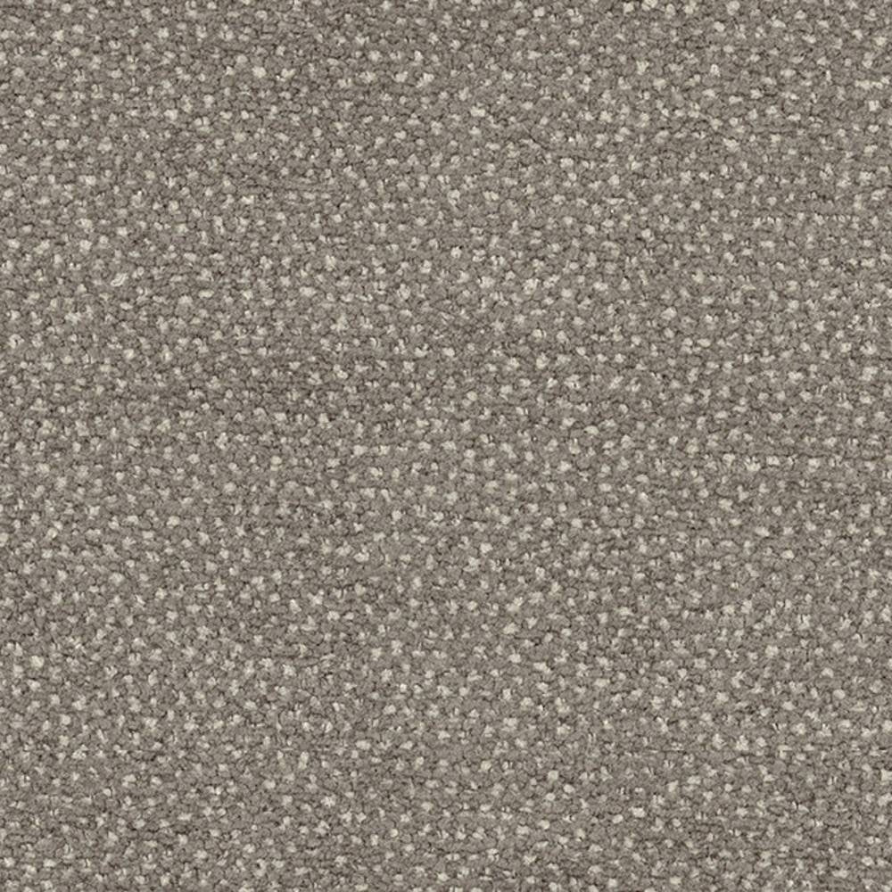 Close-up of a neutral beige woven upholstery fabric swatch showing a tight, looped texture; 30% polyester and 70% viscose blend, suitable for contemporary sofa use.