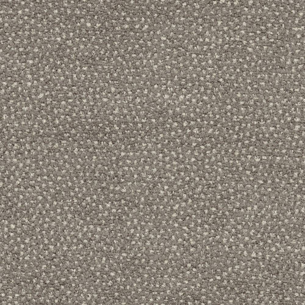 Close-up of a neutral beige woven upholstery fabric swatch showing a tight, looped texture; 30% polyester and 70% viscose blend, suitable for contemporary sofa use.