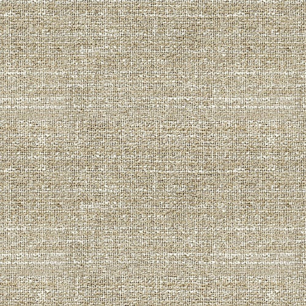 Close-up of a beige-cream woven performance upholstery fabric swatch showing a linen-like texture and visible weave; 100% polyester, suitable for contemporary sofas and office seating.
