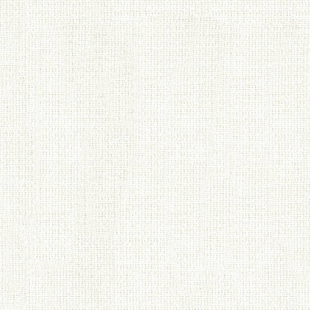 Close-up of off-white 100% polyester upholstery fabric showing a subtle woven, linen-like texture ideal for sofas and soft seating.