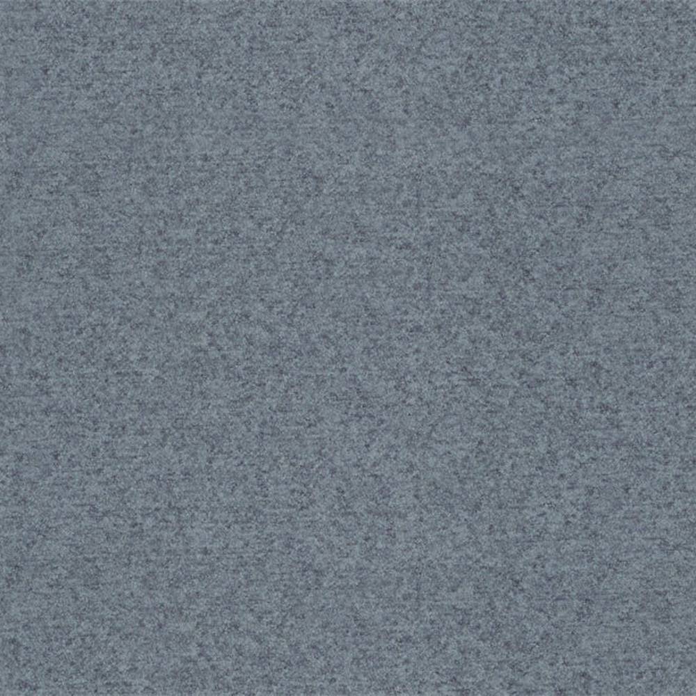 Close-up of blue-gray heathered 100% polyester upholstery fabric, showing a soft textured weave ideal for sofas and office seating.