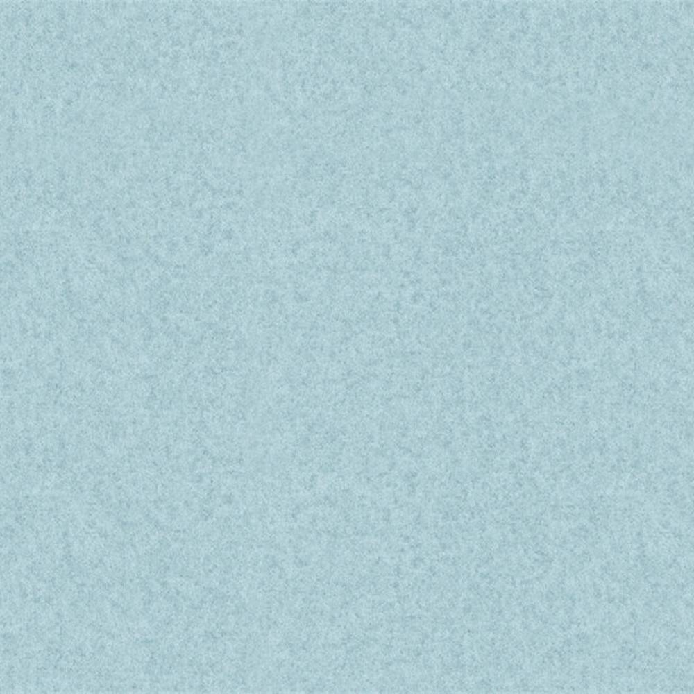 Close-up swatch of light blue 100% polyester upholstery fabric with a soft, subtle mottled texture, shown for sofa and office use.