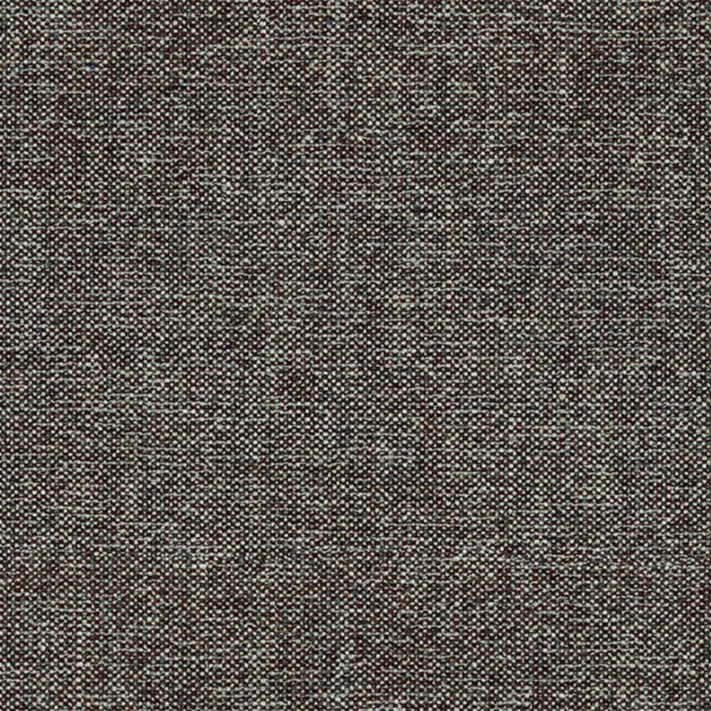 Close-up of neutral brown-gray linen-blend upholstery fabric with a tight, speckled woven texture; 38% polyester, 50% viscose, 12% linen, ideal for contemporary sofas.