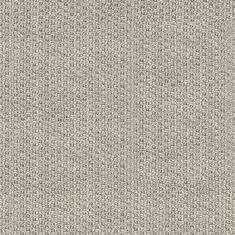 Close-up of cream 100% polyester upholstery fabric with a tight, pebble-like woven texture, shown for sofa use and suited to contemporary neutral interiors.