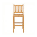 Gerard Armless Teak Outdoor Bar Stool